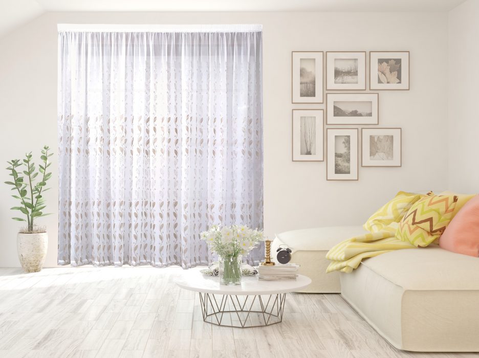 Embroidered Linen Voile 1805 Readymade Voil Centre