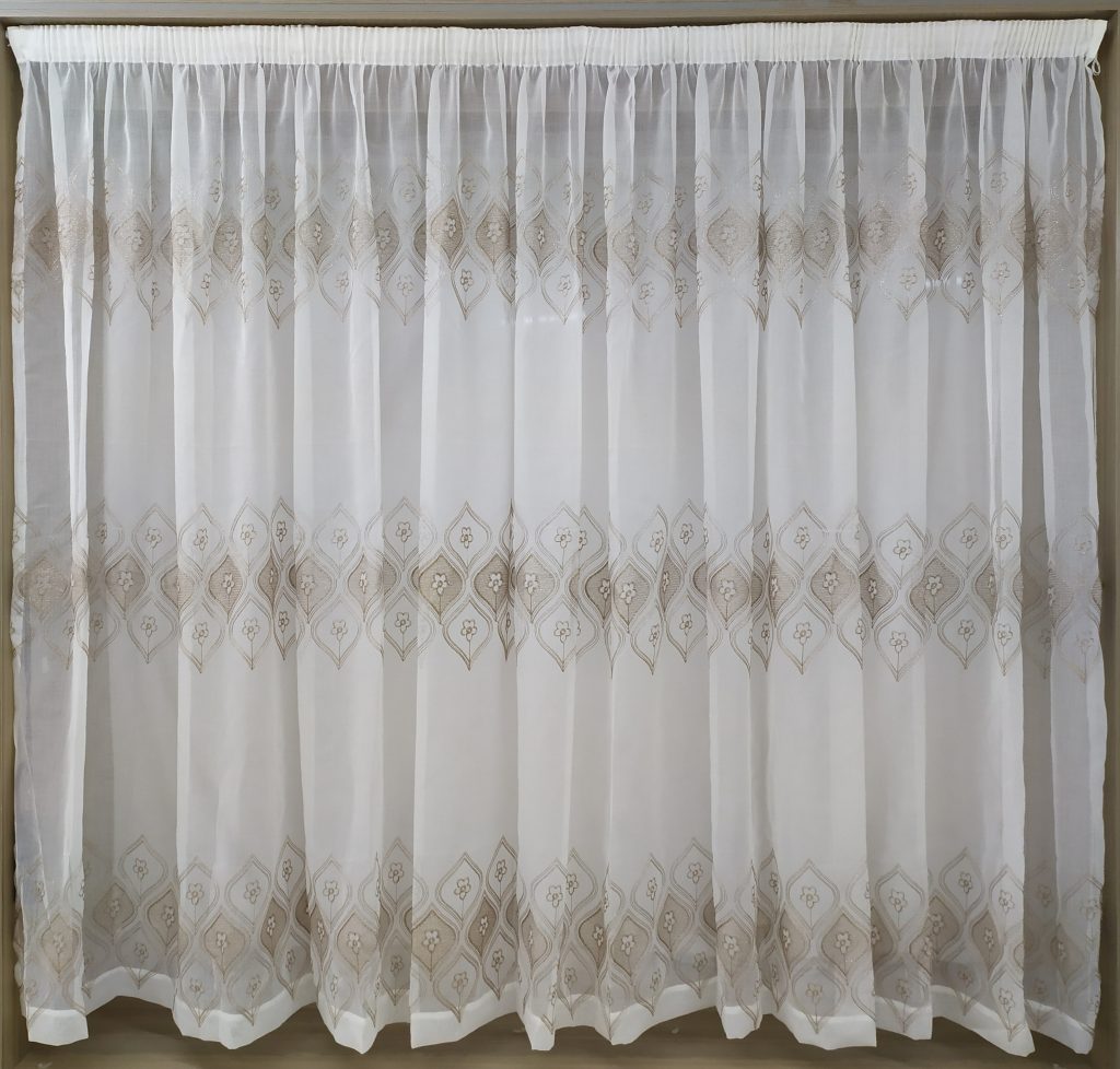 Embroidered Linen Voile 19115 Voil Centre