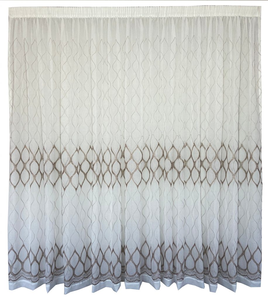 Embroidered Linen Voile Voil Centre