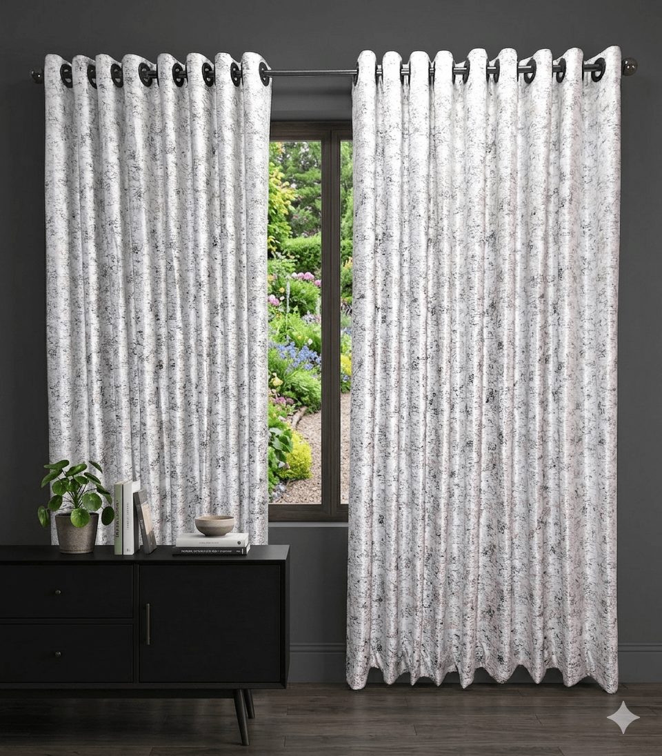 Texas2 Velour Quality Eyelet Curtain - Smooth Glide Eyelet Rings